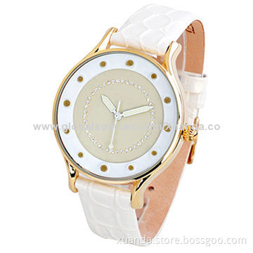 Fashion watch, new fashion watch, white dial, alloy case watch for lady style